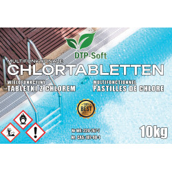 Chlor Tabletki Chlorowe Multifunkcyjne niebieskie chemia basenowa 10kg