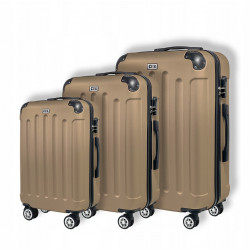 Zestaw walizek podróżnych Club_49 Szampan M/L/XL