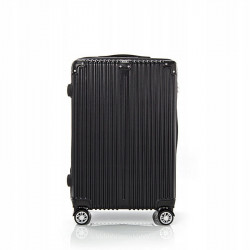 Club_49 Twarda walizka podróżna czarna kabinowa M
